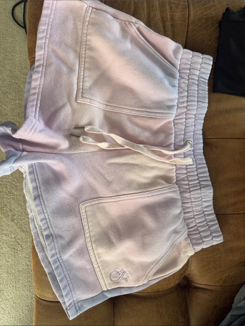 Victoria's Secret Light Pink Terry Drawstring Shorts